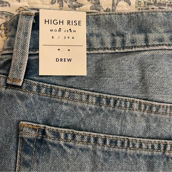 Lucky Brand Women’s Blue Drew High-Rise Mom Raw hem Jeans size 8/29 nwt - Picture 4 of 6